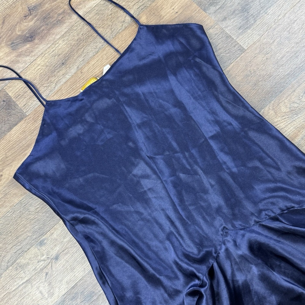 Vintage 90's Victoria's Secret Gold Label Lingerie‎ Dress Blue Ruffle Medium